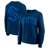 Seattle Kraken Fanatics Women's Elements Flow Pullover Sweatshirt - Navy | Fanatics near me