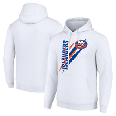 New York Islanders Starter Color Scratch Fleece Pullover Hoodie - White | NHL discount