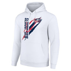 Columbus Blue Jackets Starter Color Scratch Fleece Pullover Hoodie - White | NHL near me