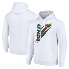 Minnesota Wild Starter Color Scratch Fleece Pullover Hoodie - White | NHL Lifestyle
