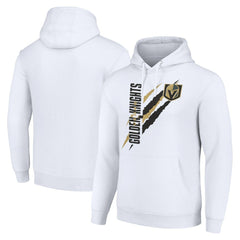 Vegas Golden Knights Starter Color Scratch Fleece Pullover Hoodie - White | NHL Lifestyle