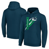 Vancouver Canucks Starter Color Scratch Fleece Pullover Hoodie - Blue | NHL Clearance