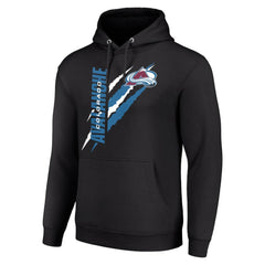 Colorado Avalanche Starter Color Scratch Fleece Pullover Hoodie - Black | NHL on sale