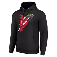 Minnesota Wild Starter Color Scratch Fleece Pullover Hoodie - Black | NHL Clearance