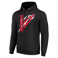 New Jersey Devils Starter Color Scratch Fleece Pullover Hoodie - Black | NHL discount