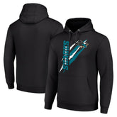 San Jose Sharks Starter Color Scratch Fleece Pullover Hoodie - Black | NHL on sale