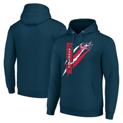 Columbus Blue Jackets Starter Color Scratch Fleece Pullover Hoodie - Blue | NHL on sale