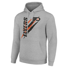 Philadelphia Flyers Starter Color Scratch Fleece Pullover Hoodie - Heather Gray | NHL Clearance