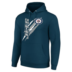 Winnipeg Jets Starter Color Scratch Fleece Pullover Hoodie - Blue | NHL on sale