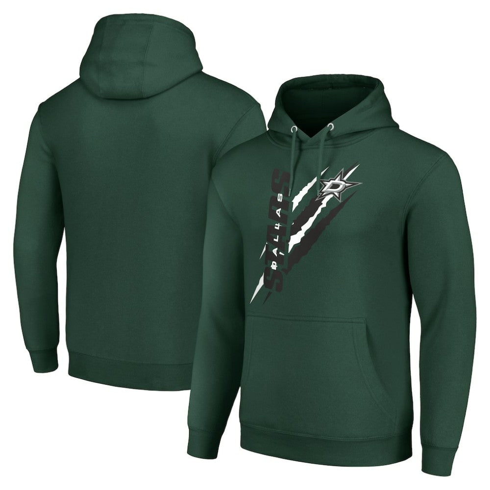 Dallas Stars Starter Color Scratch Fleece Pullover Hoodie - Green | NHL online