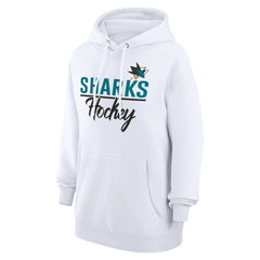 San Jose Sharks G-III 4Her by Carl Banks Women's Team Fleece Pullover Hoodie - White | NHL discount