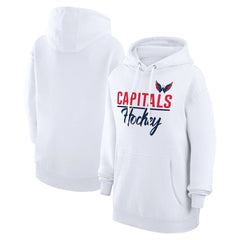 Washington Capitals G-III 4Her by Carl Banks Women's Team Fleece Pullover Hoodie - White | NHL sale