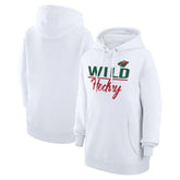 Minnesota Wild G-III 4Her by Carl Banks Women's Team Fleece Pullover Hoodie - White | NHL Clearance