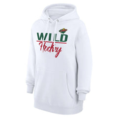 Minnesota Wild G-III 4Her by Carl Banks Women's Team Fleece Pullover Hoodie - White | NHL Clearance