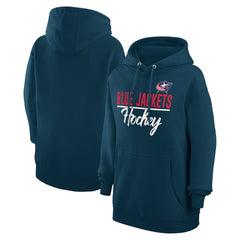 Columbus Blue Jackets G-III 4Her by Carl Banks Women's Team Fleece Pullover Hoodie - Navy | NHL online