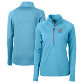 Chicago Cubs Cutter & Buck Women's City Connect Adapt Eco Knit Recycled Half-Zip Pullover Top Discount