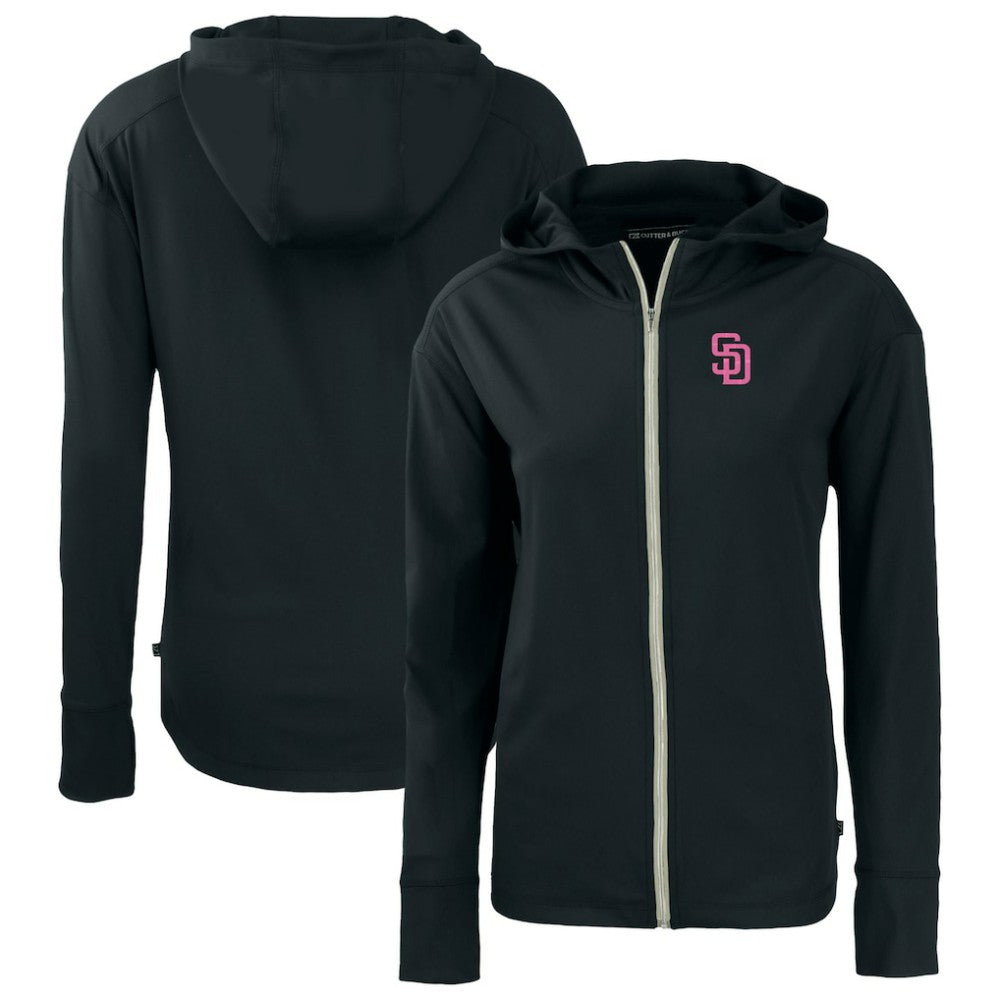 San Diego Padres Cutter & Buck Women's City Connect Daybreak Eco Recycled Full-Zip Hoodie Online