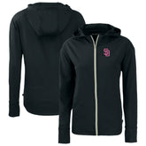 San Diego Padres Cutter & Buck Women's City Connect Daybreak Eco Recycled Full-Zip Hoodie Online