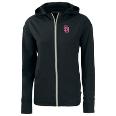 San Diego Padres Cutter & Buck Women's City Connect Daybreak Eco Recycled Full-Zip Hoodie Online