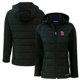 San Diego Padres Cutter & Buck Women's City Connect Evoke Hybrid Eco Softshell Recycled Full-Zip Hoodie Jacket Online