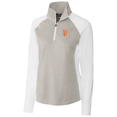 San Francisco Giants Cutter & Buck Women's City Connect Forge Tonal Stripe Stretch Half-Zip Pullover Top Near Me