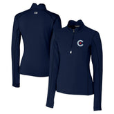 Chicago Cubs Cutter & Buck Women's City Connect Traverse Stretch Quarter-Zip Pullover Top Near Me