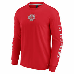 Fanatics LA Clippers Elements Strive Long Sleeve T-Shirt Red