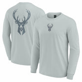 Fanatics Milwaukee Bucks Elements Strive Long Sleeve T-Shirt Gray