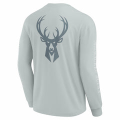 Fanatics Milwaukee Bucks Elements Strive Long Sleeve T-Shirt Gray