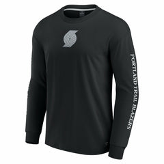 Fanatics Portland Trail Blazers Elements Strive Long Sleeve T-Shirt Black