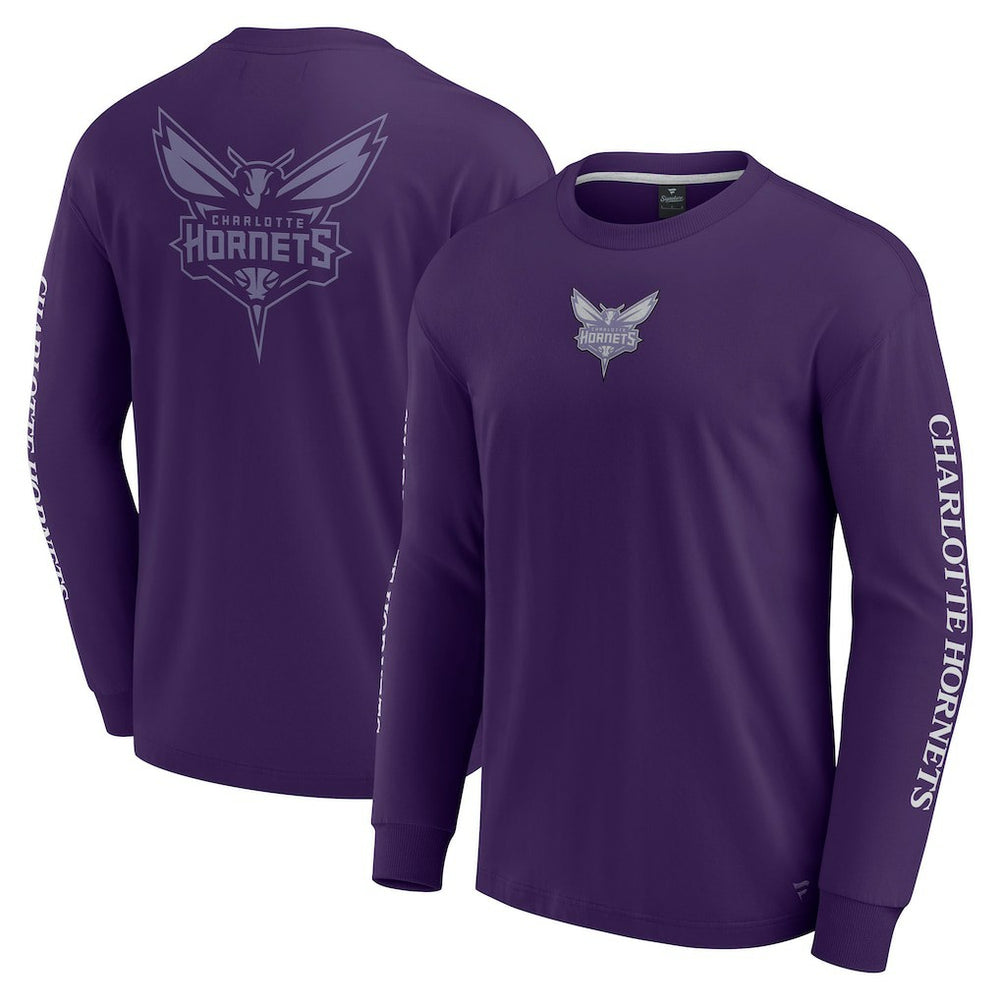 Fanatics Charlotte Hornets Elements Strive Long Sleeve T-Shirt Purple