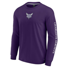 Fanatics Charlotte Hornets Elements Strive Long Sleeve T-Shirt Purple