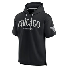 Fanatics Chicago Bulls Elements Ready Short Sleeve Pullover Hoodie Black