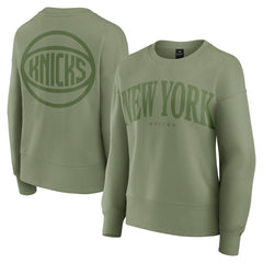 Fanatics New York Knicks Women's Elements Flow Pullover Sweatshirt Olive
