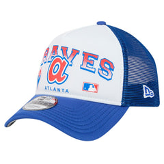 Atlanta Braves New Era Retro Wordmark 9FORTY A-Frame Trucker Adjustable Hat Near Me