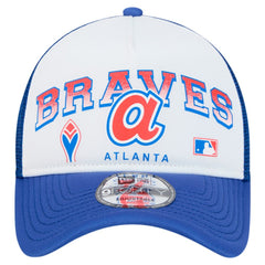 Atlanta Braves New Era Retro Wordmark 9FORTY A-Frame Trucker Adjustable Hat Near Me