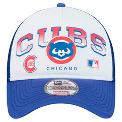 Chicago Cubs New Era Retro Wordmark 9FORTY A-Frame Trucker Adjustable Hat Online