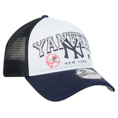 New York Yankees New Era Retro Wordmark 9FORTY A-Frame Trucker Adjustable Hat Near Me