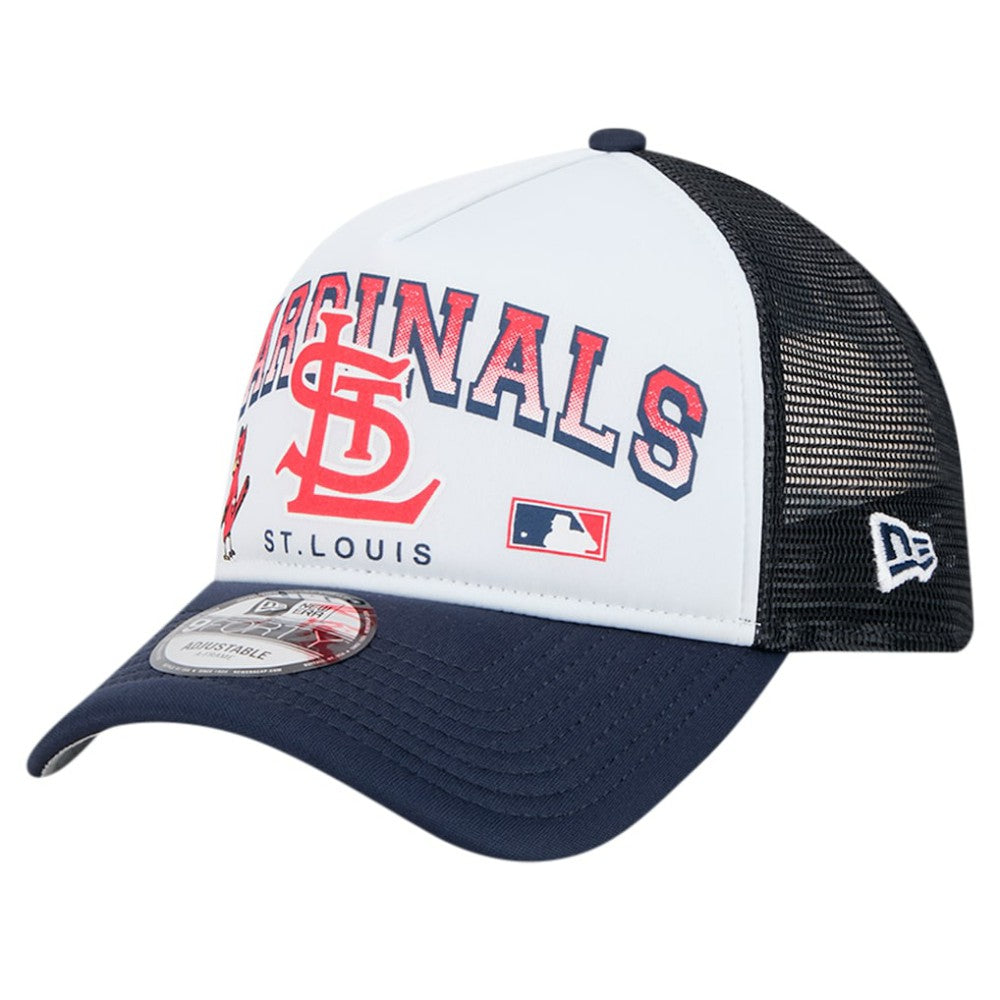St. Louis Cardinals New Era Retro Wordmark 9FORTY A-Frame Trucker Adjustable Hat Online