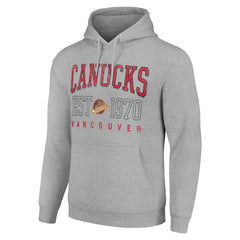 Vancouver Canucks Starter Retro Graphic Pullover Hoodie - Heather Gray | NHL sale