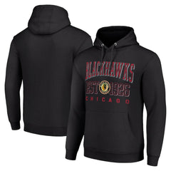 Chicago Blackhawks Starter Retro Graphic Pullover Hoodie - Black | NHL discount