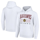 Chicago Blackhawks Starter Retro Graphic Pullover Hoodie - White | NHL Clearance