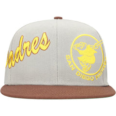San Diego Padres Mitchell & Ness Knock Out Panel Snapback Hat Outlet