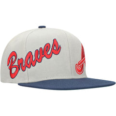 Atlanta Braves Mitchell & Ness Knock Out Panel Snapback Hat for sale