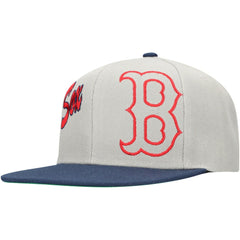 Boston Red Sox Mitchell & Ness Knock Out Panel Snapback Hat for sale