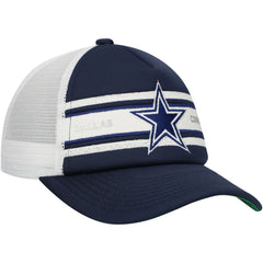 Dallas Cowboys Youth Stripe Trucker Adjustable Hat - Navy - Mitchell & Ness