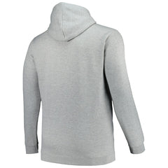 Mitchell & Ness Charlotte Hornets Hardwood Classics Big & Tall Pullover Hoodie Heather Gray