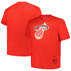 Mitchell & Ness Miami Heat Big & Tall Hardwood Classics Vintage Logo T-Shirt Red