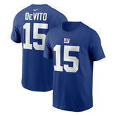 Tommy DeVito New York Giants Name & Number T-Shirt - Royal - Nike