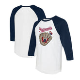 Washington Nationals Tiny Turnip Unisex Butterfly Glove 3/4-Sleeve Raglan T-Shirt Sale